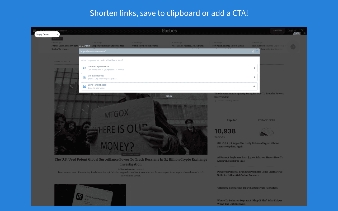 sniply browser extension sniply.io 47 