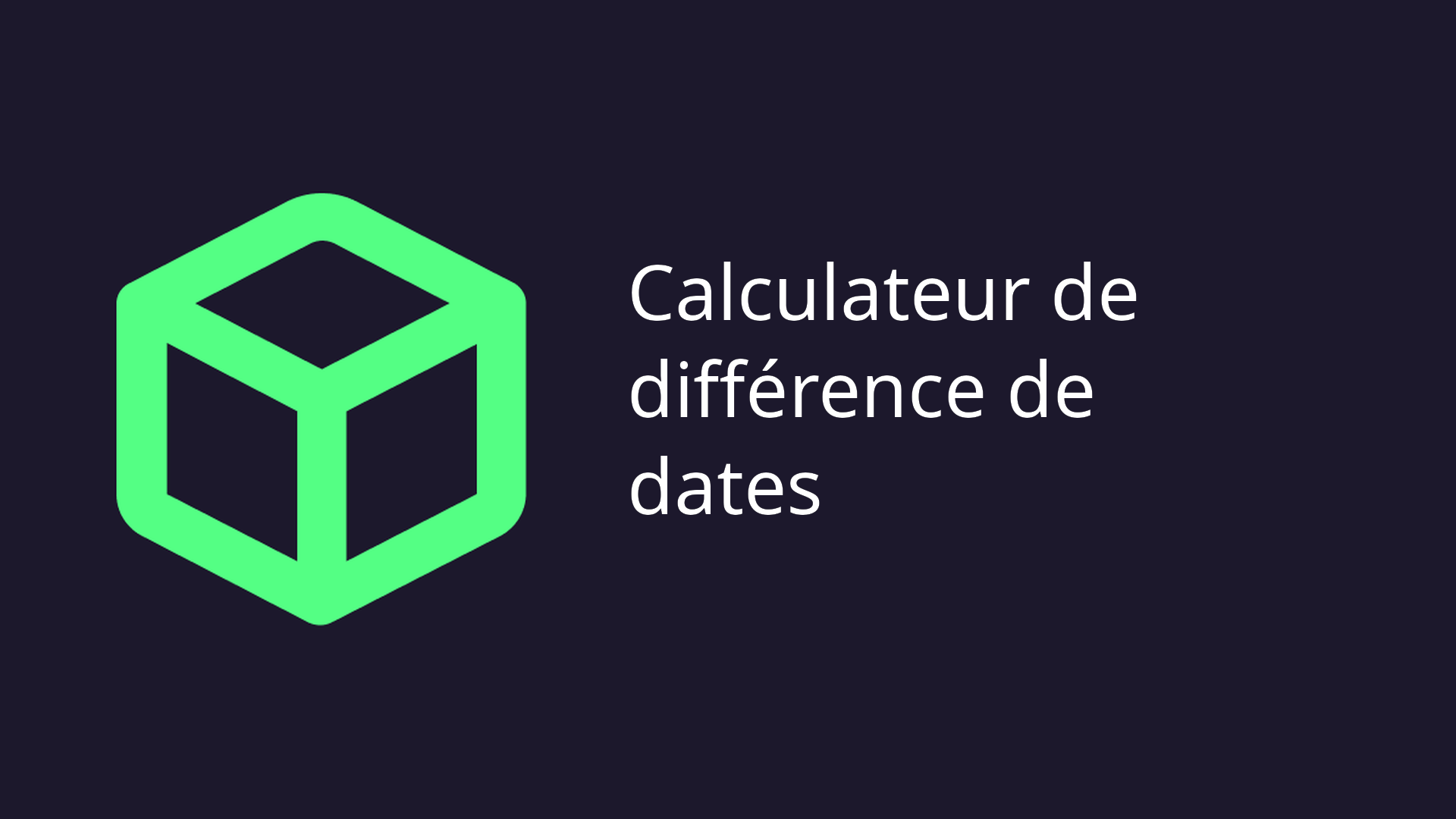 Calculateur de différence entre deux dates — DevBox Tools
