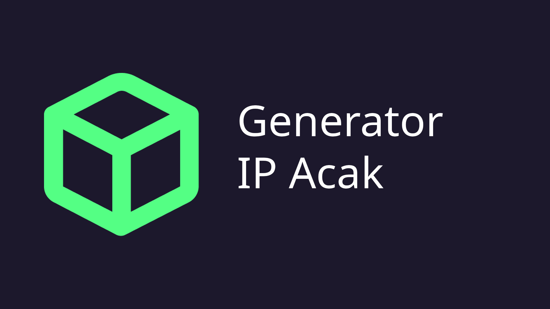 Acak Generator Alamat IP Acak — DevBox Tools