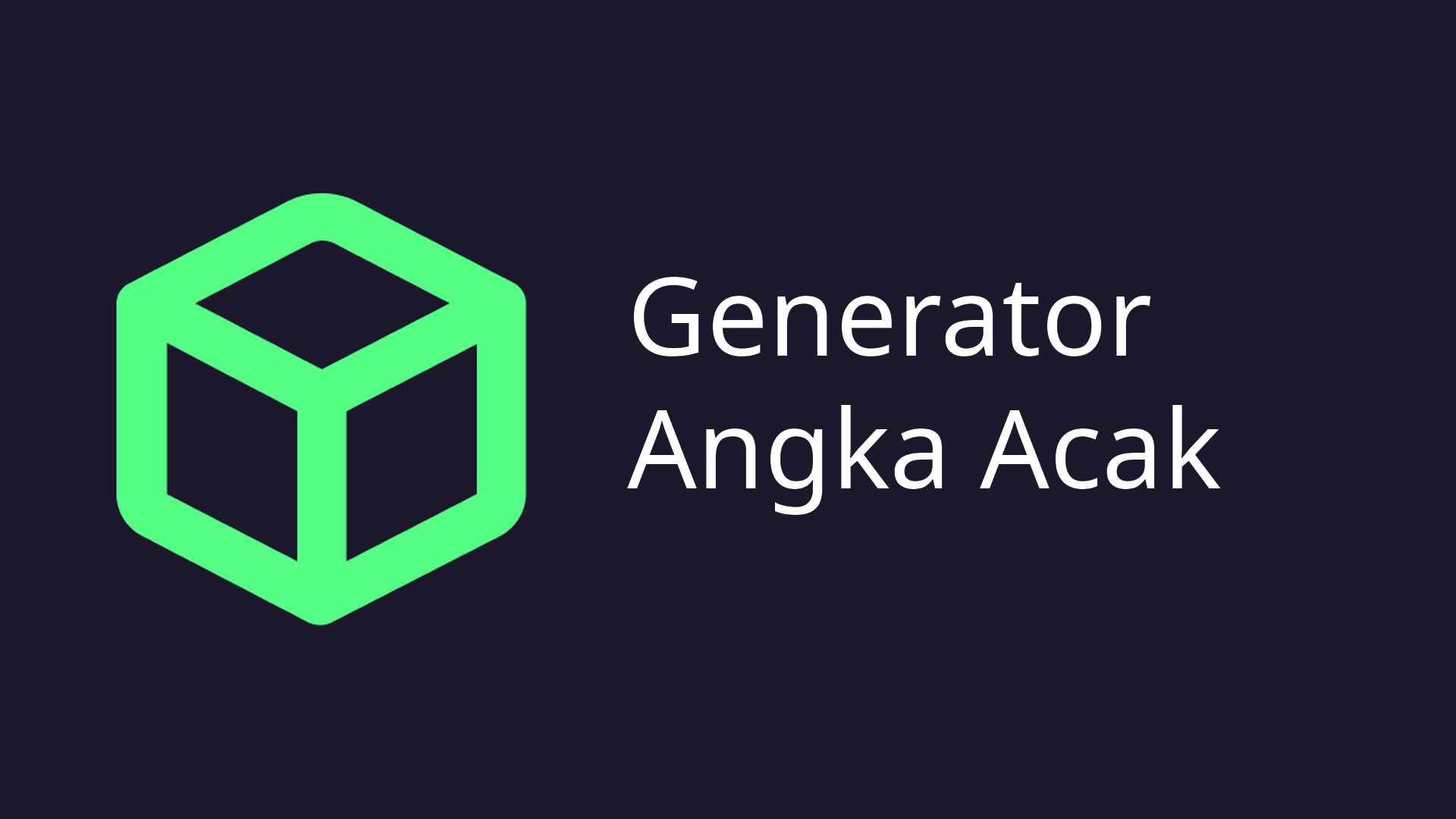 Angak Random Randomizer: Generator Angka Acak Online — DevBox Tools