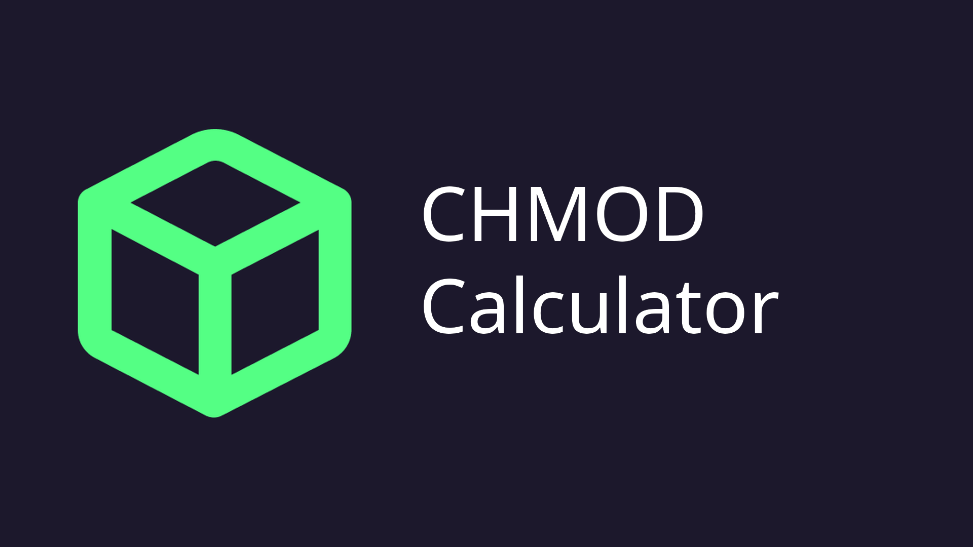 CHMOD Calculator: File and Folder Permissions — DevBox Tools