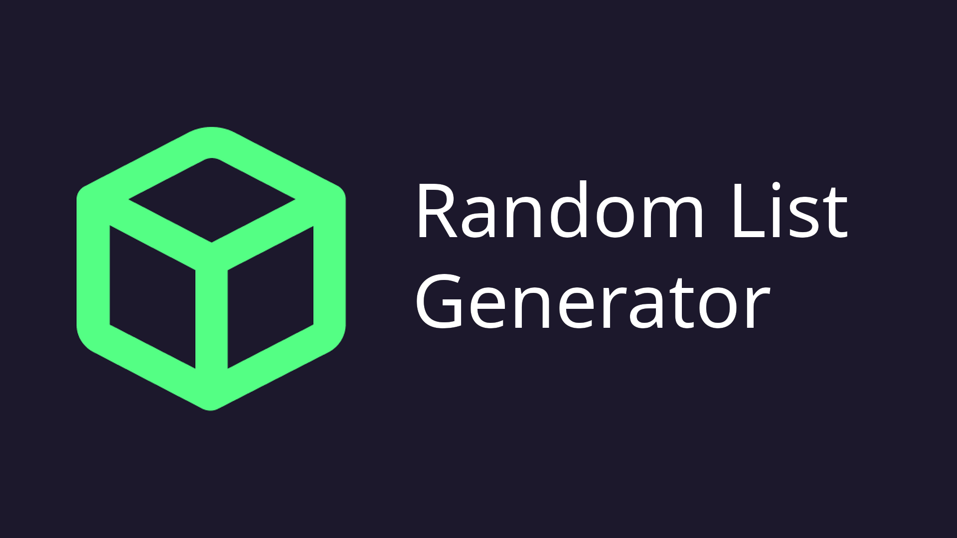 Randomizer: Random List Picker — DevBox Tools